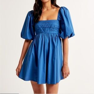 A&F Emerson Poplin Puff Sleeve Mini Dress